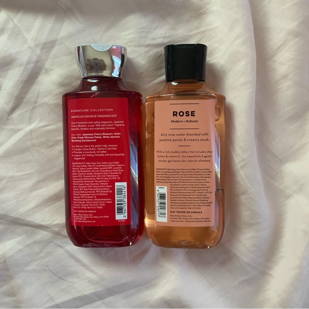 COPY - Lot of 2 Bath & Body Works ‘Rose’ & ‘Japanese Cherry Blossom’ Shower Gels - Picture 3 of 4